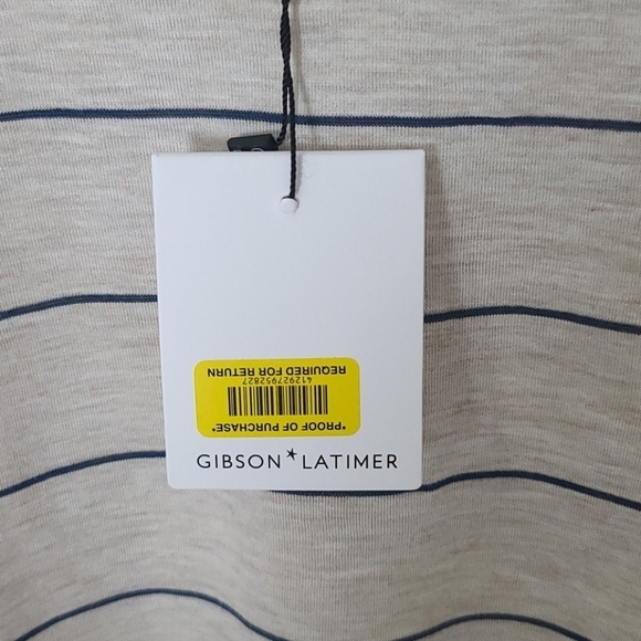Gibson Latimer Longsleeve Striped Top NWT - Picture 4 of 7